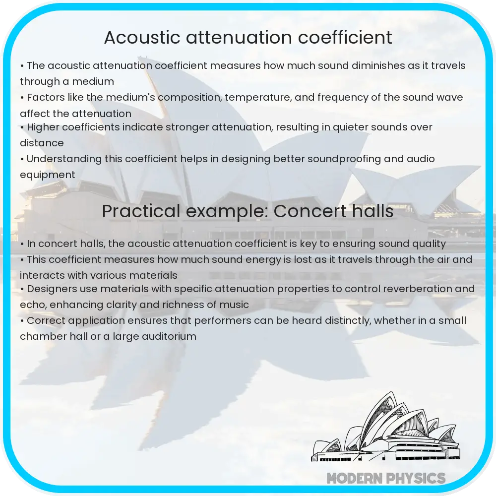 Acoustic attenuation coefficient