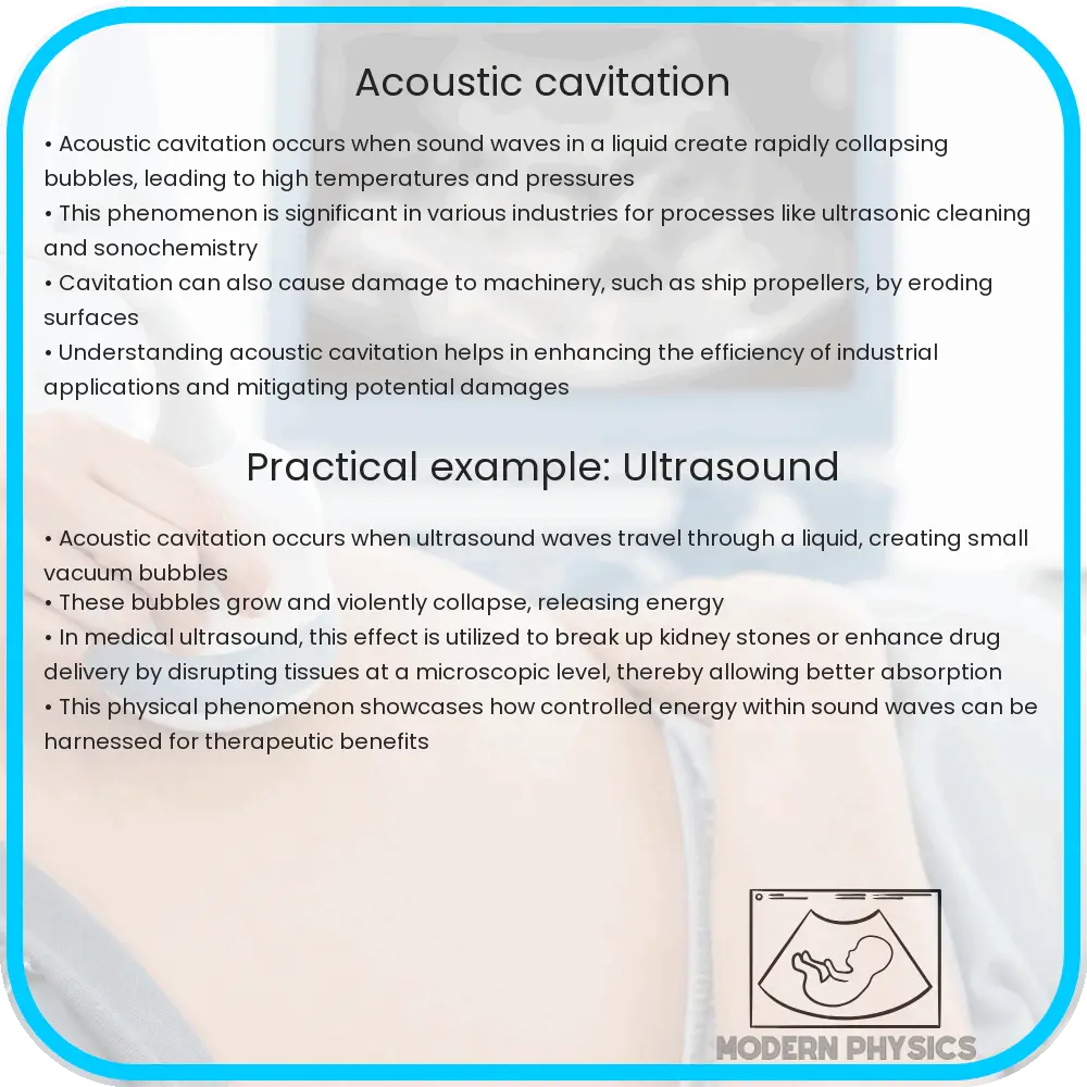 Acoustic cavitation