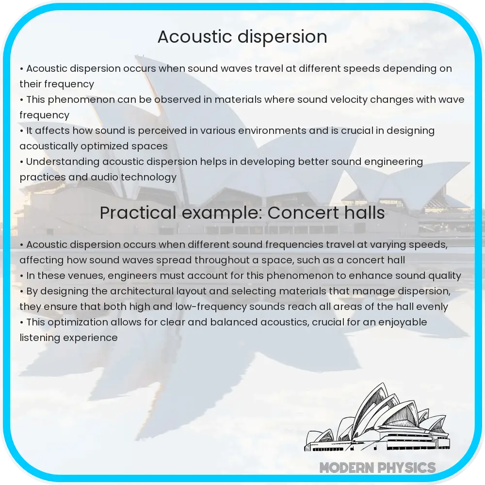 Acoustic Dispersion
