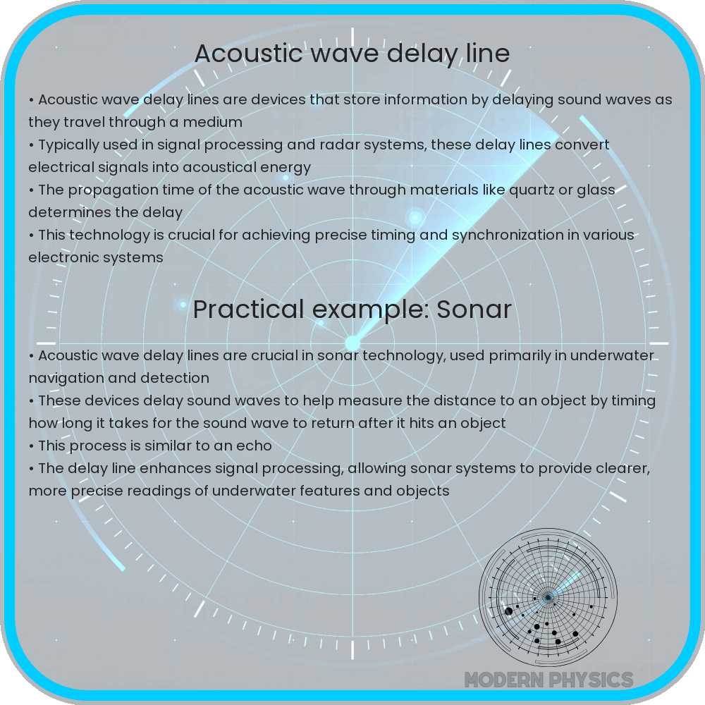 Acoustic wave delay line