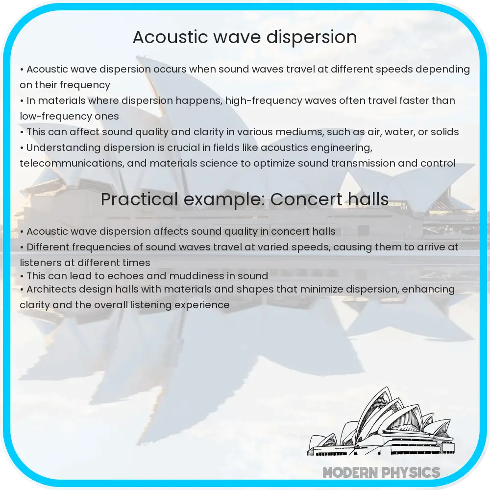 Acoustic wave dispersion