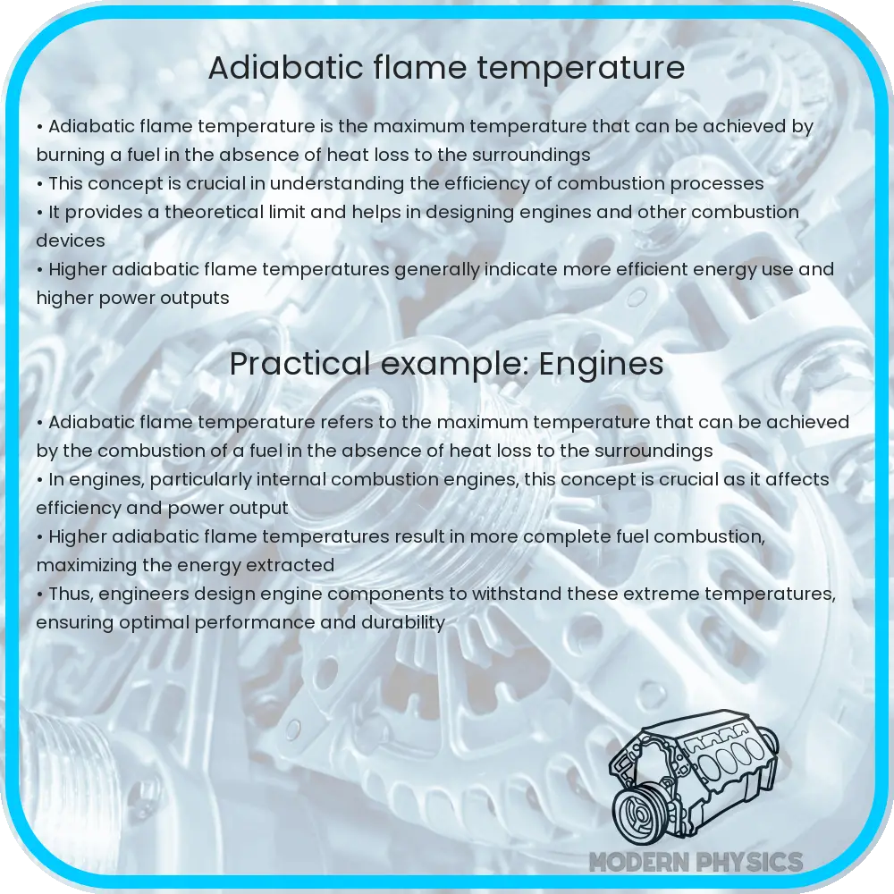 Adiabatic flame temperature
