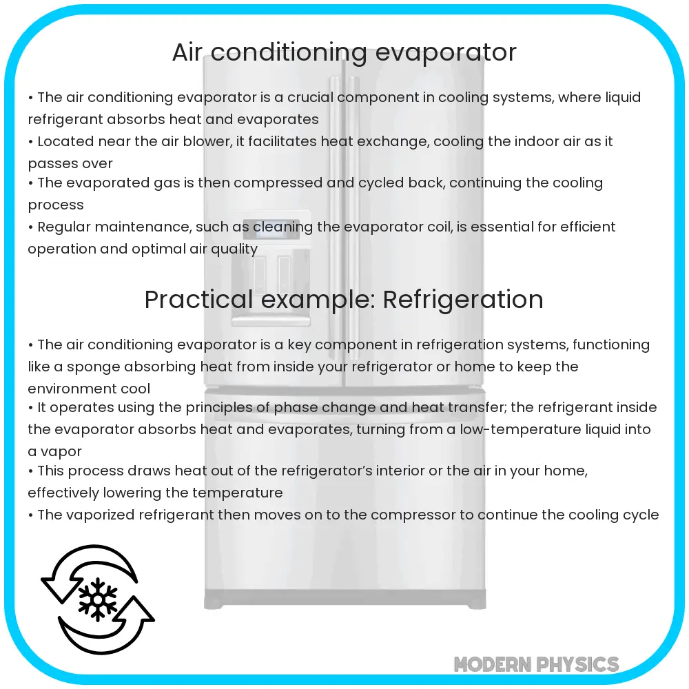 Air conditioning evaporator