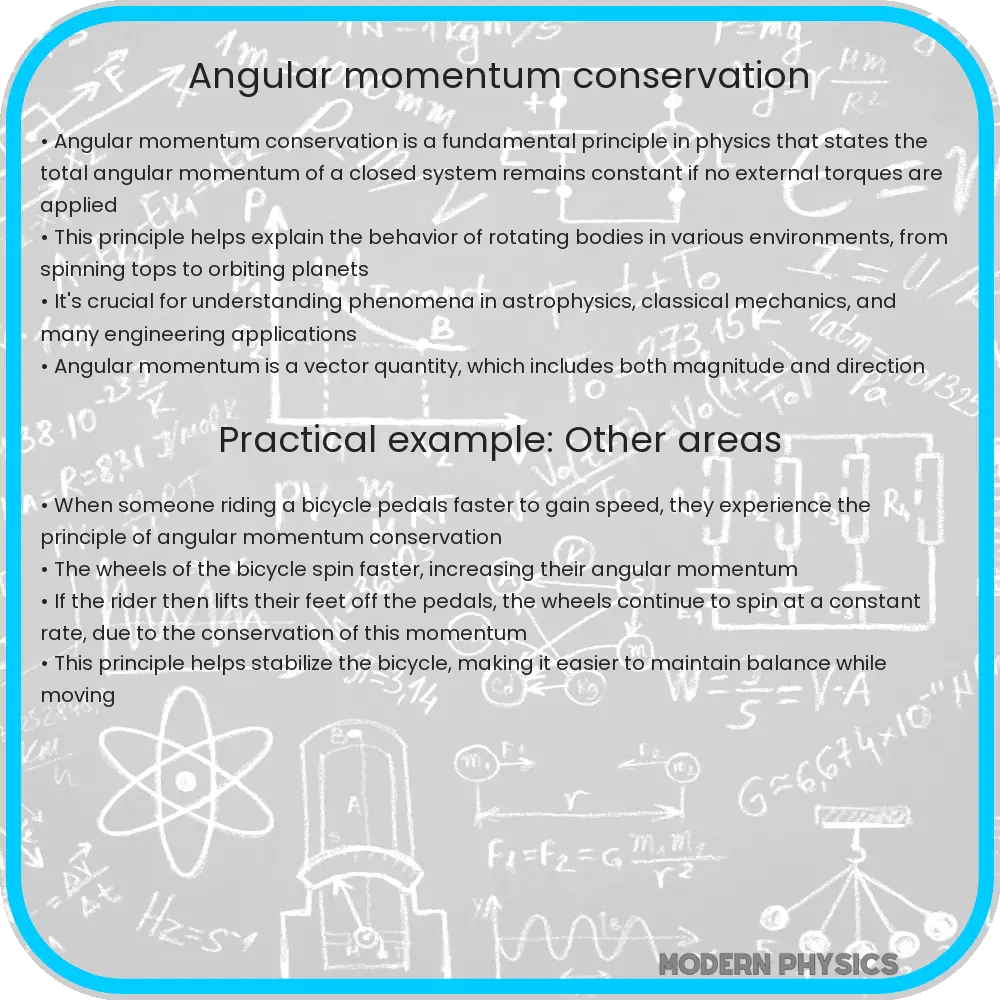 practical application of law of conservation of angular momentum