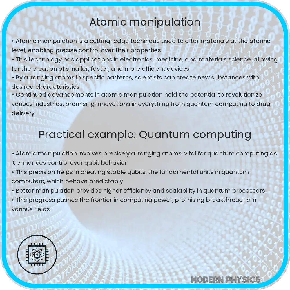 Atomic manipulation
