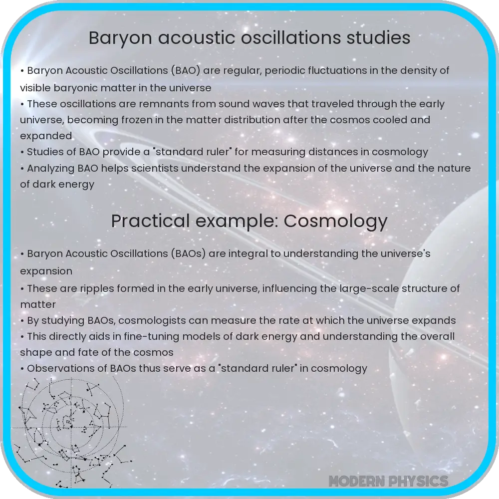 Baryon Acoustic Oscillations Studies