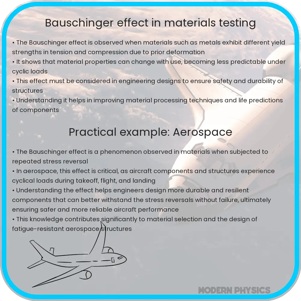 Bauschinger effect in materials testing