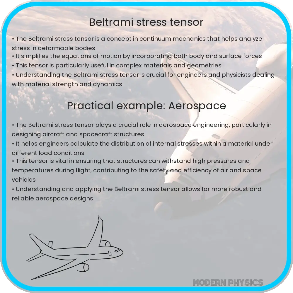 Beltrami stress tensor
