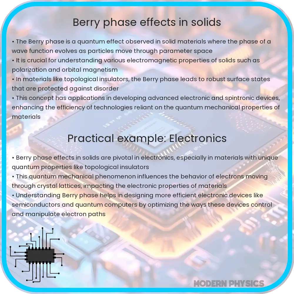 Berry phase effects in solids