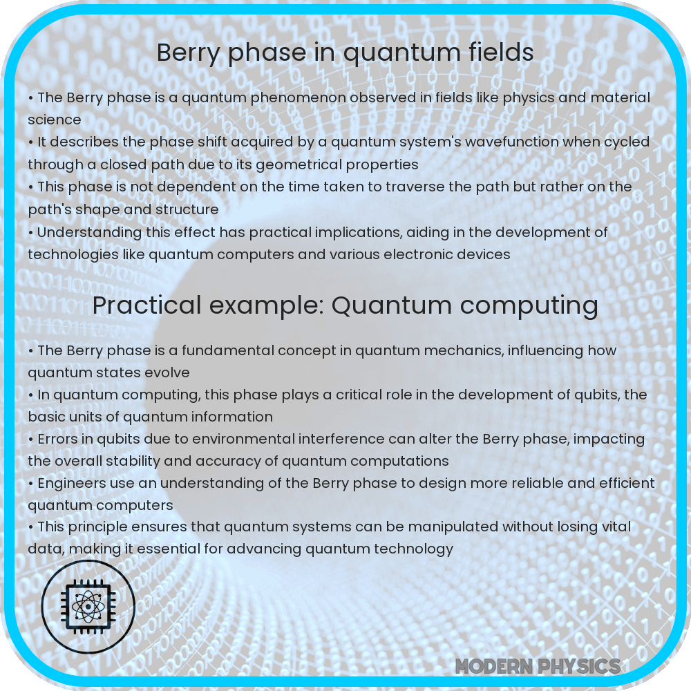 Berry phase in quantum fields
