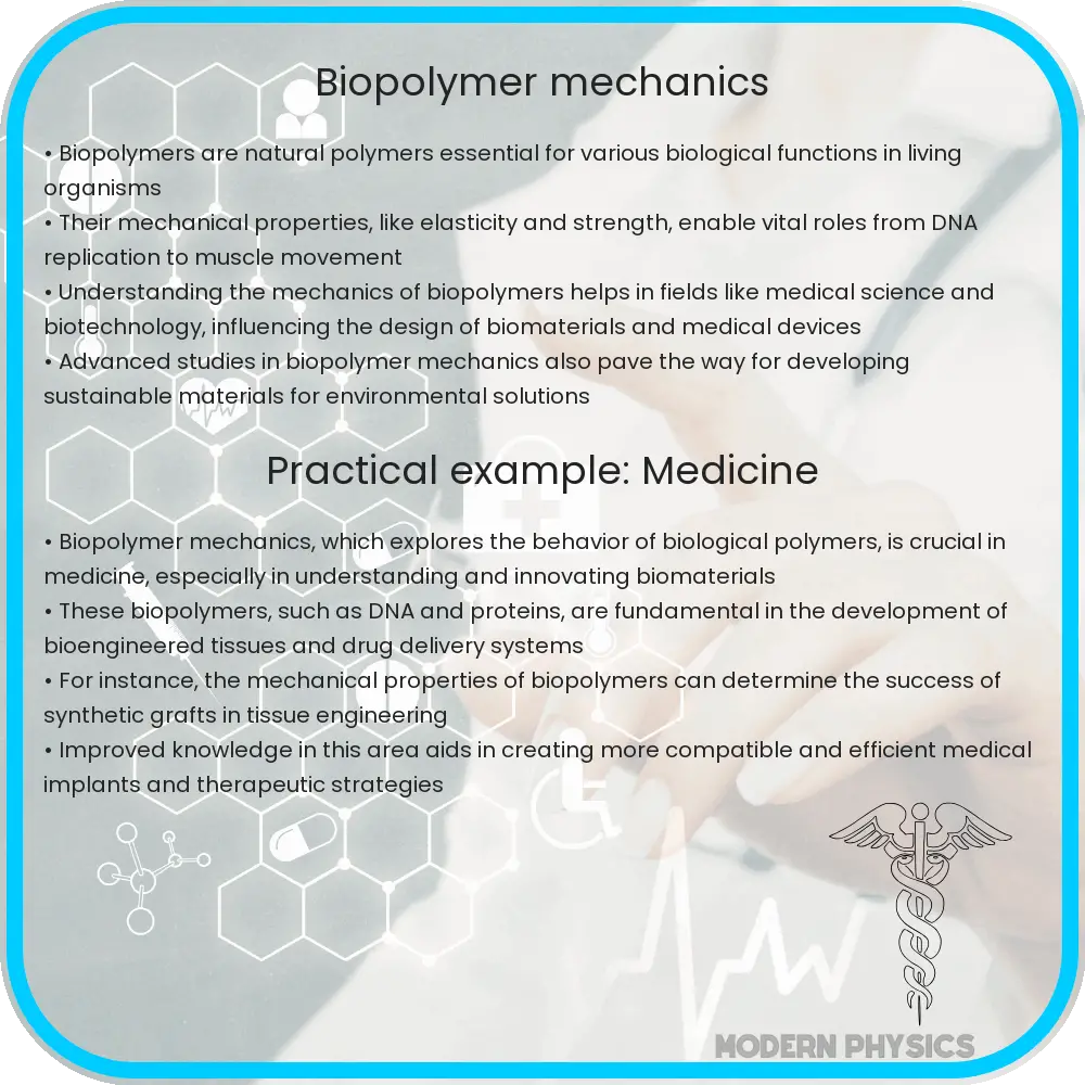 Biopolymer Mechanics