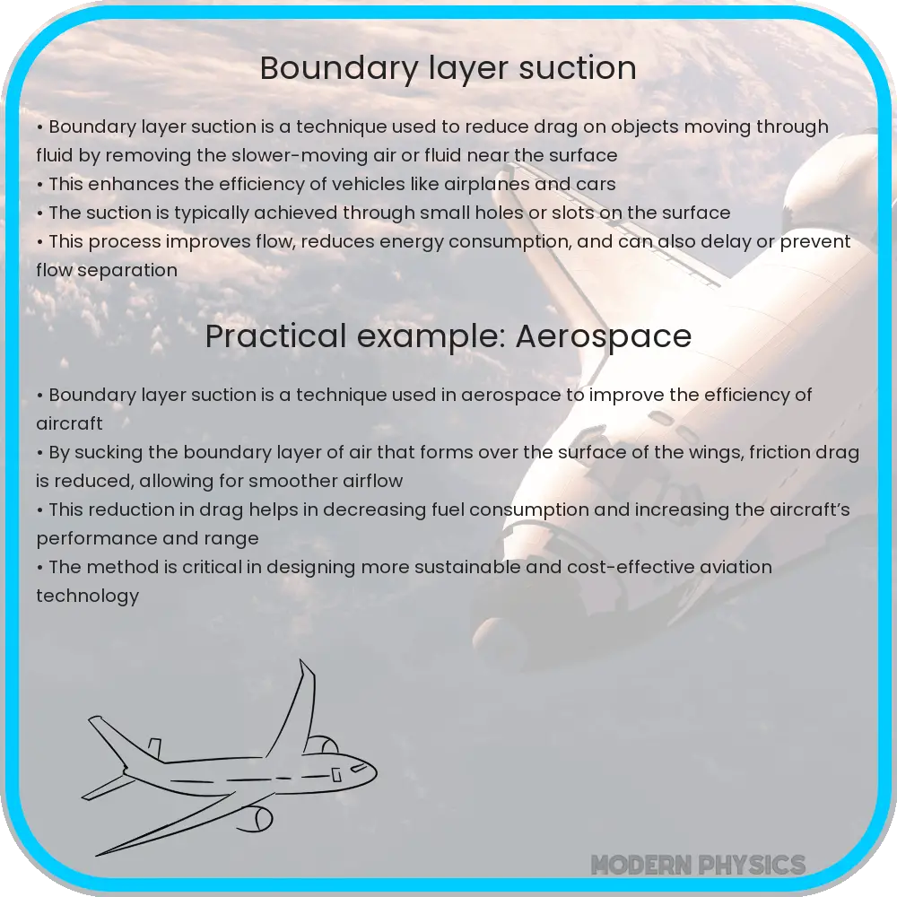 Boundary layer suction