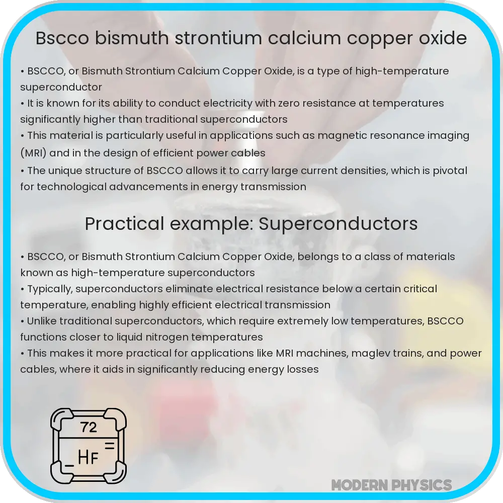BSCCO - Bismuth Strontium Calcium Copper Oxide