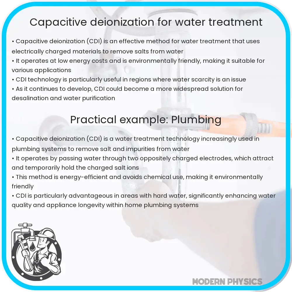Capacitive deionization for water treatment