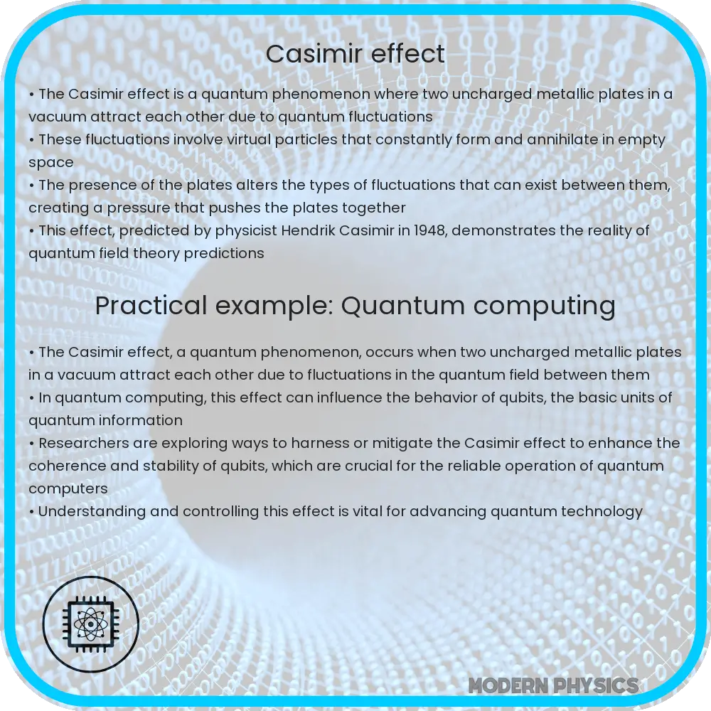 Casimir effect