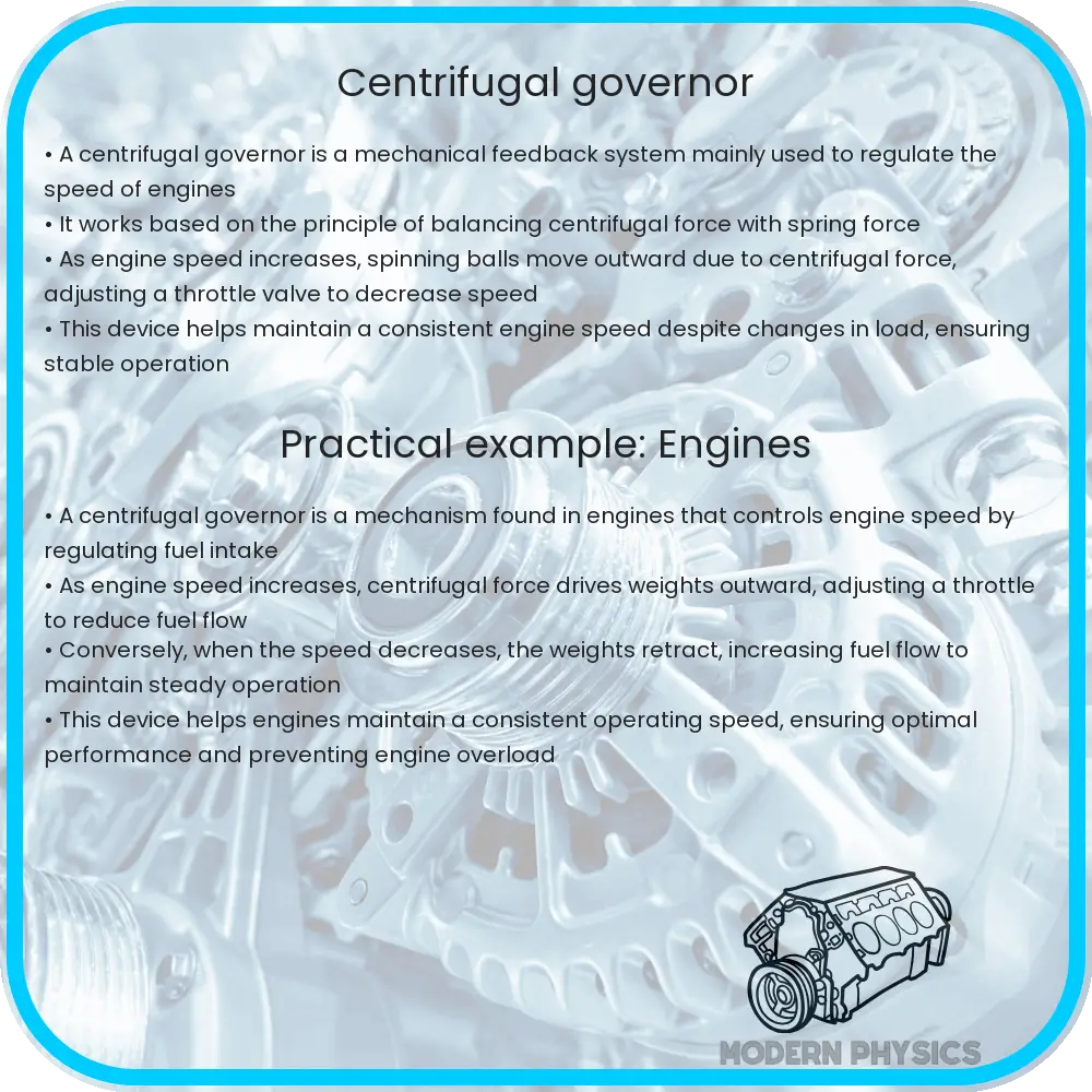 Centrifugal governor