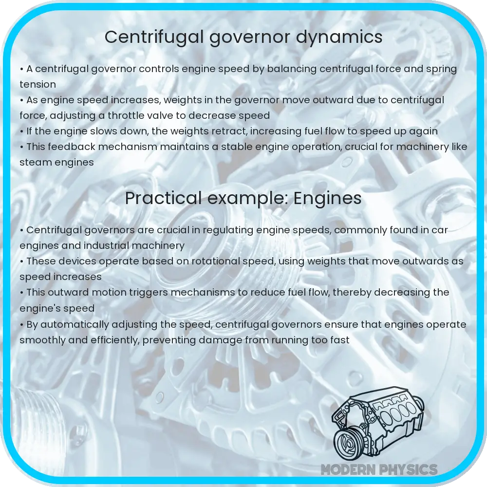 Centrifugal governor dynamics