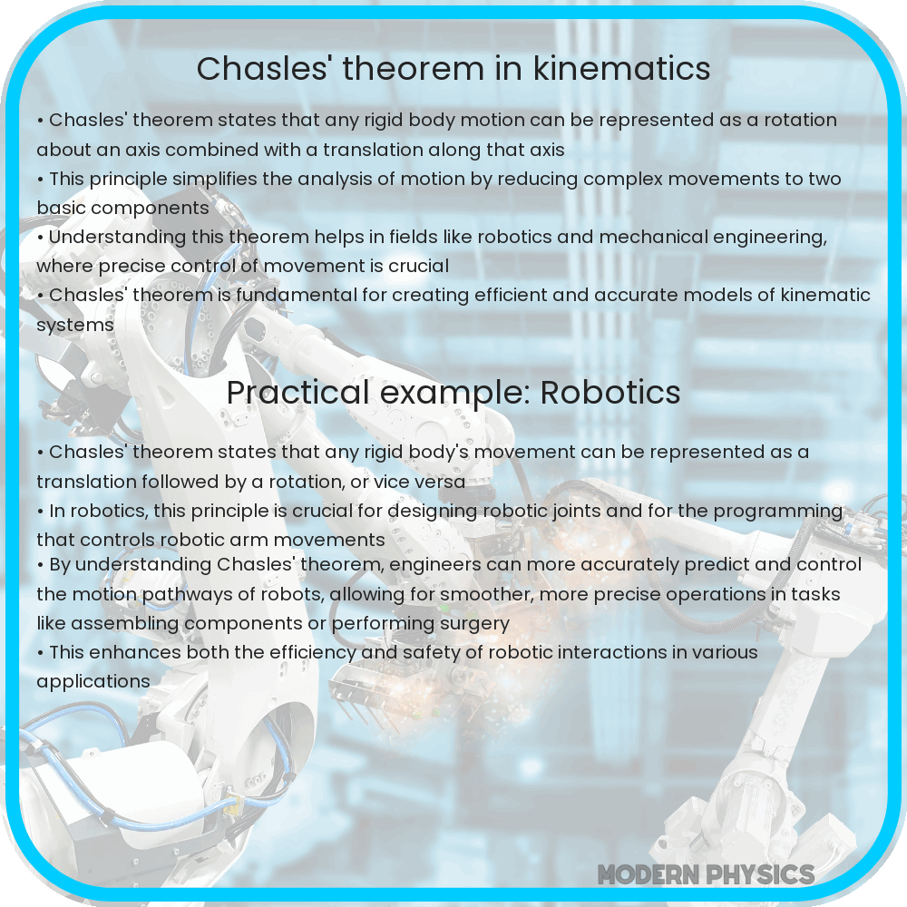 Chasles' theorem in kinematics