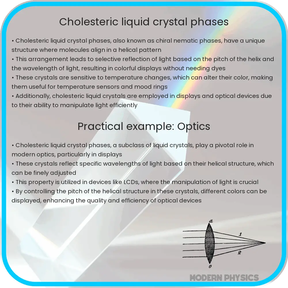 Cholesteric liquid crystal phases