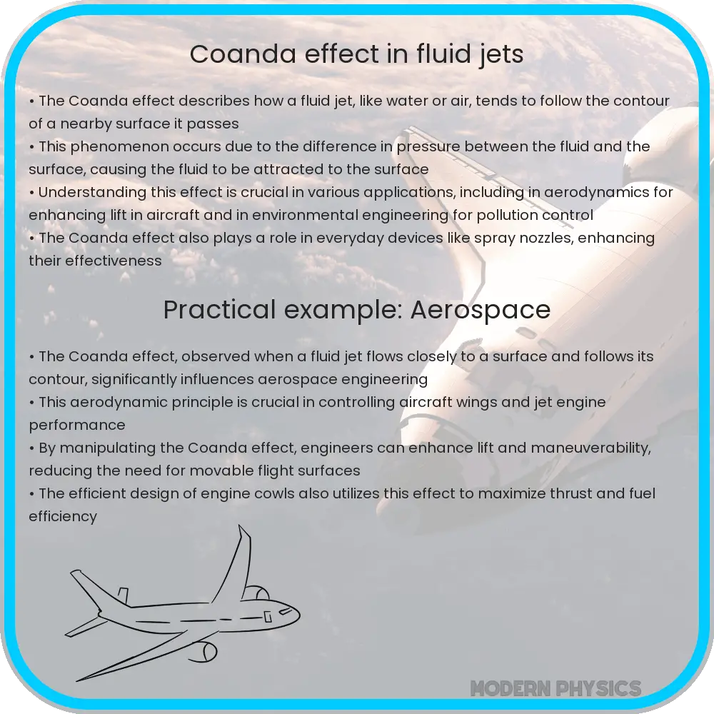 Coanda effect in fluid jets