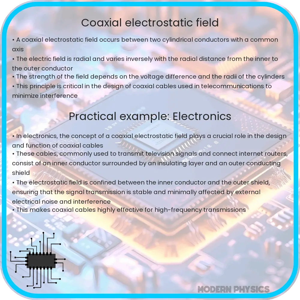 Coaxial electrostatic field