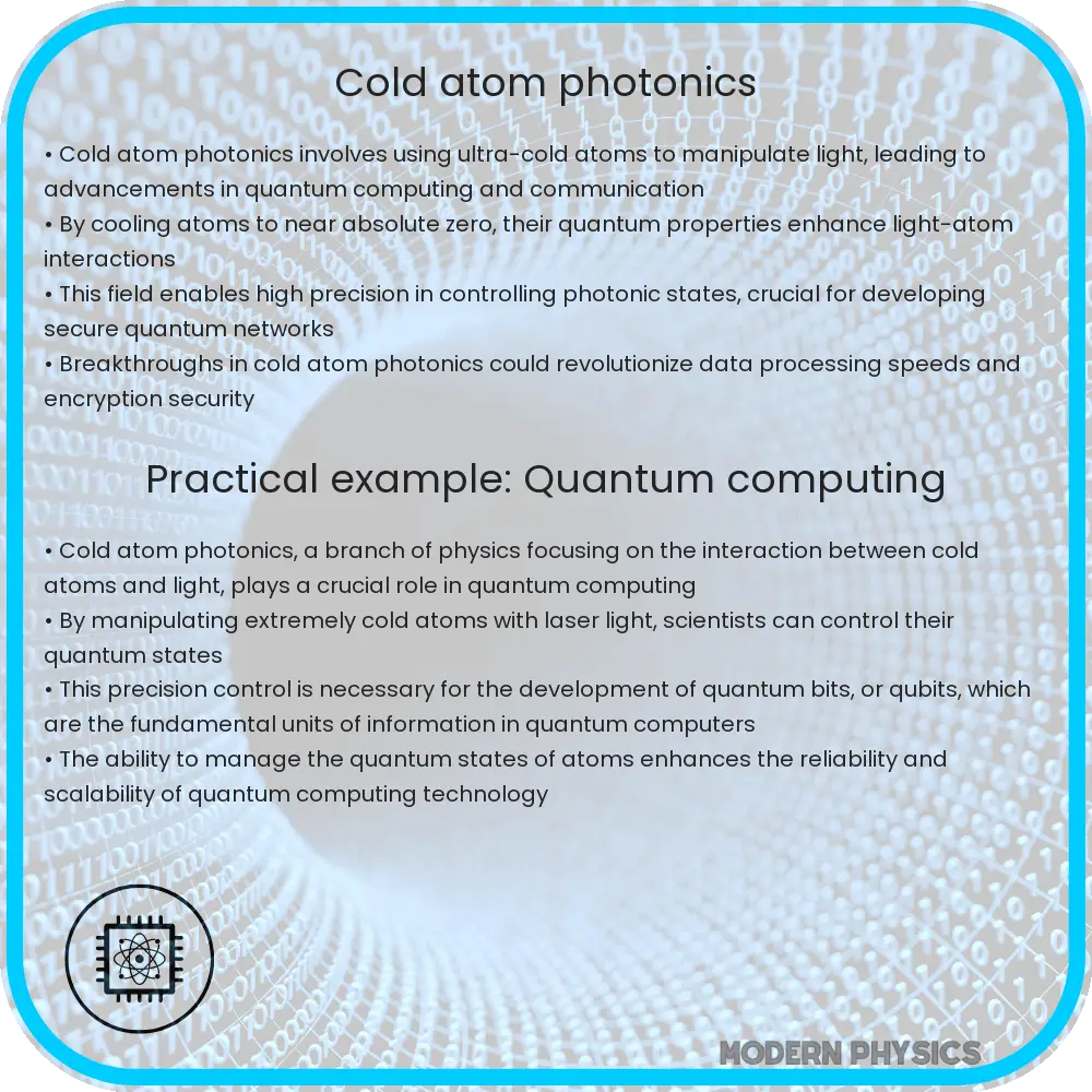 Cold Atom Photonics | Basics & Innovations