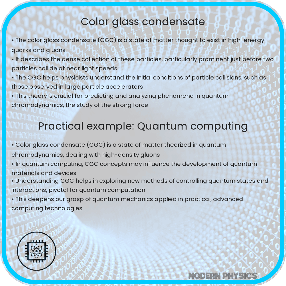 Color glass condensate