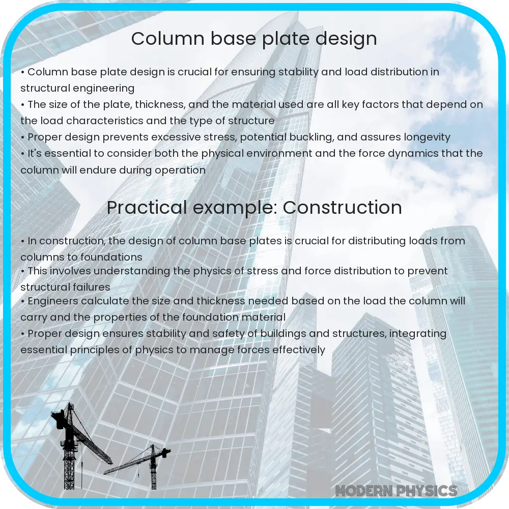 Column base plate design