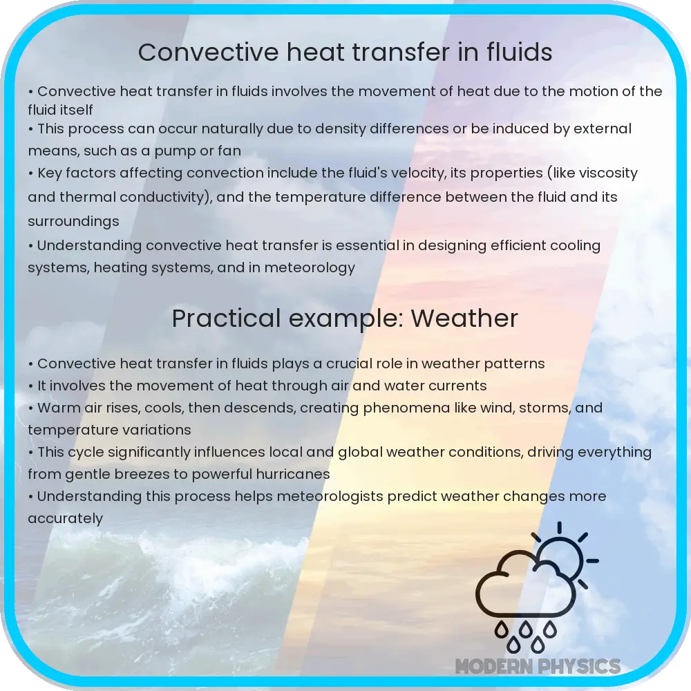 Convective heat transfer in fluids