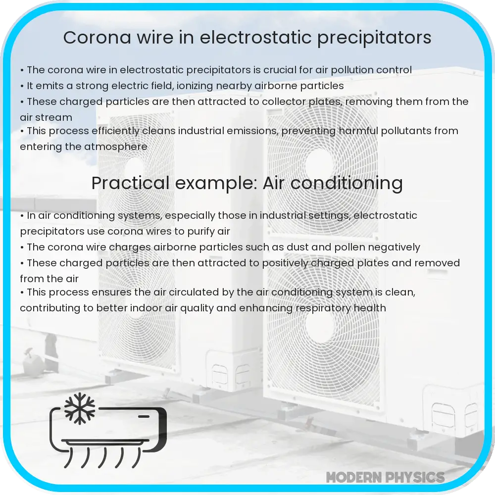 Corona wire in electrostatic precipitators