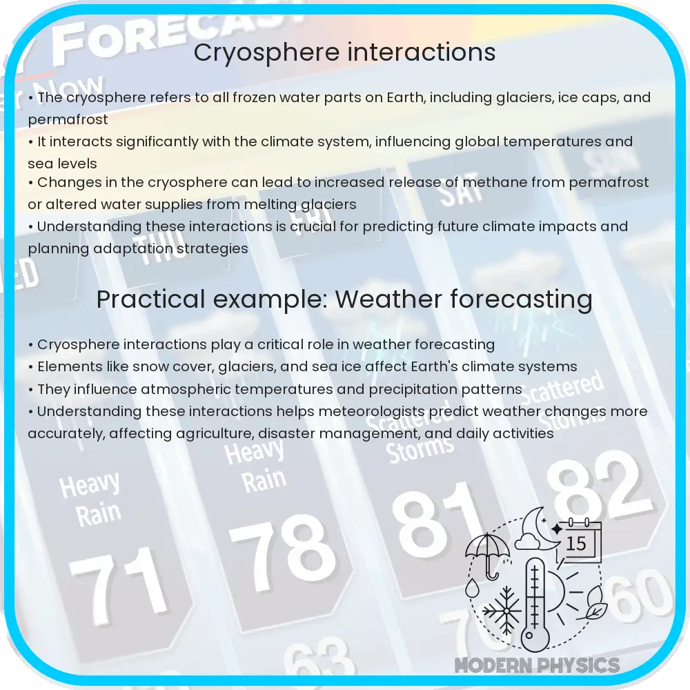 Cryosphere Interactions