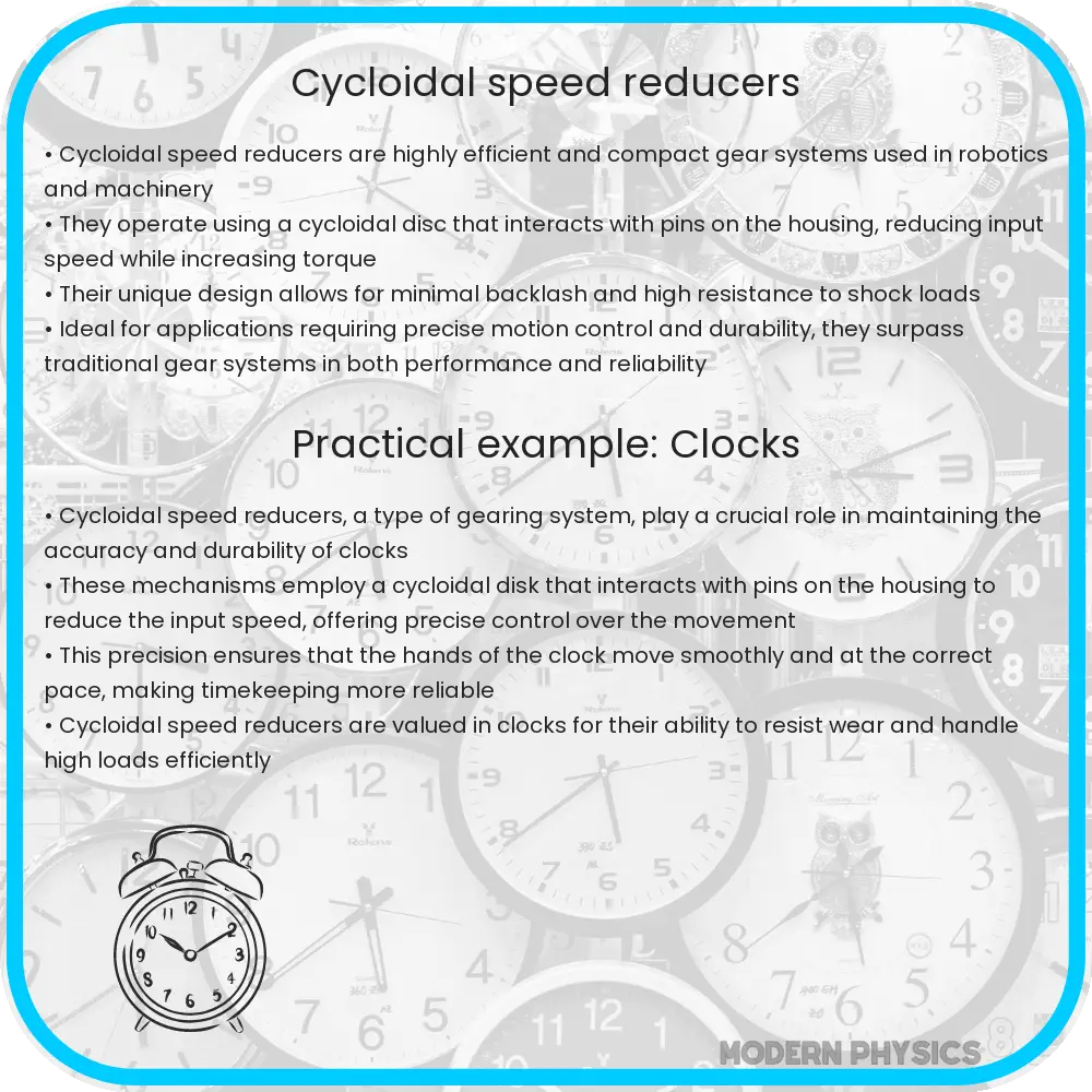 Cycloidal speed reducers