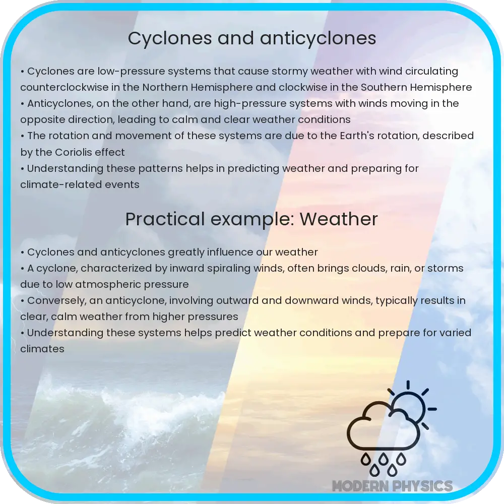 Cyclones and Anticyclones
