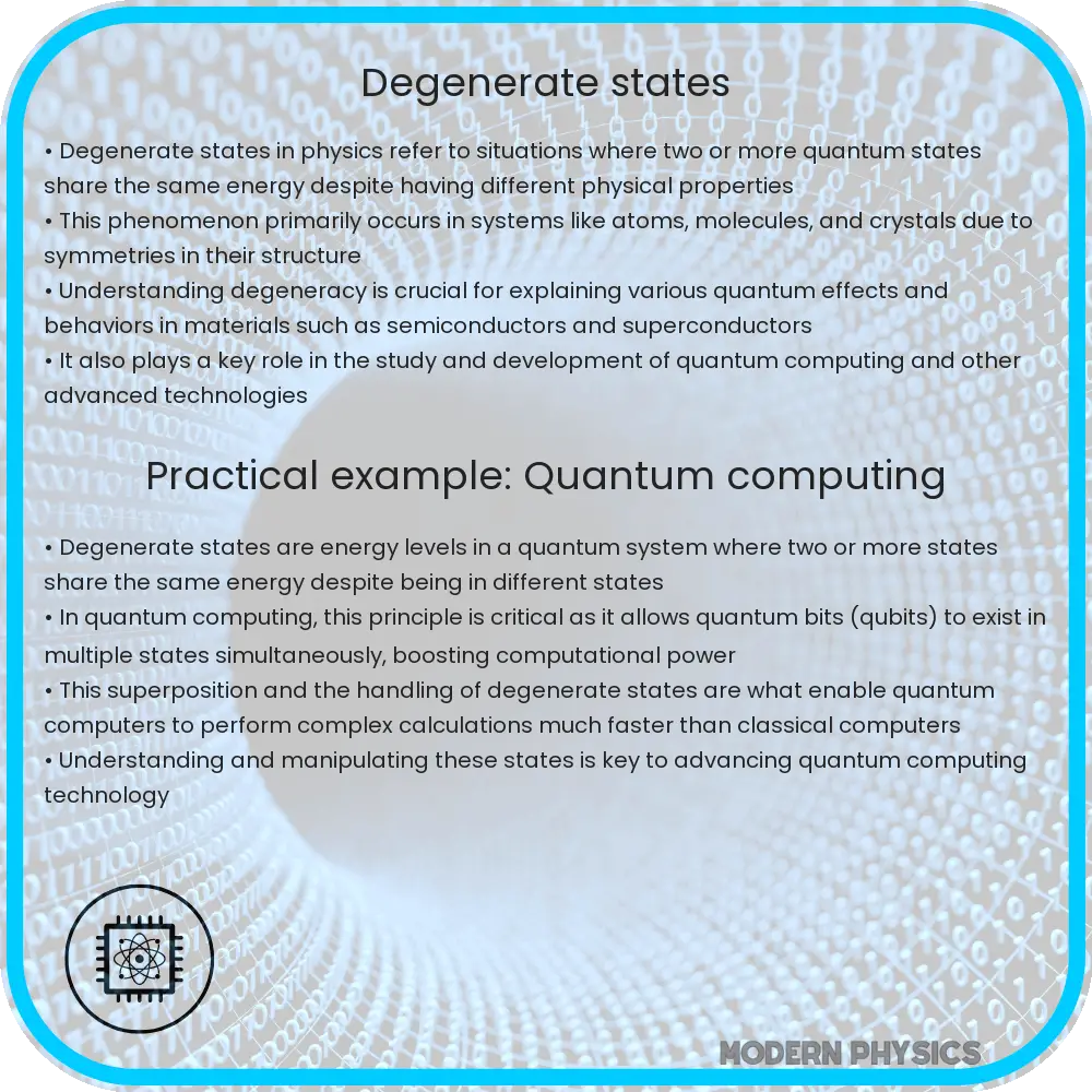 Degenerate States Understanding Quantum Levels