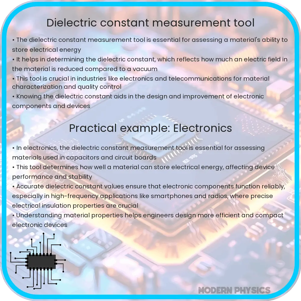 Dielectric constant measurement tool
