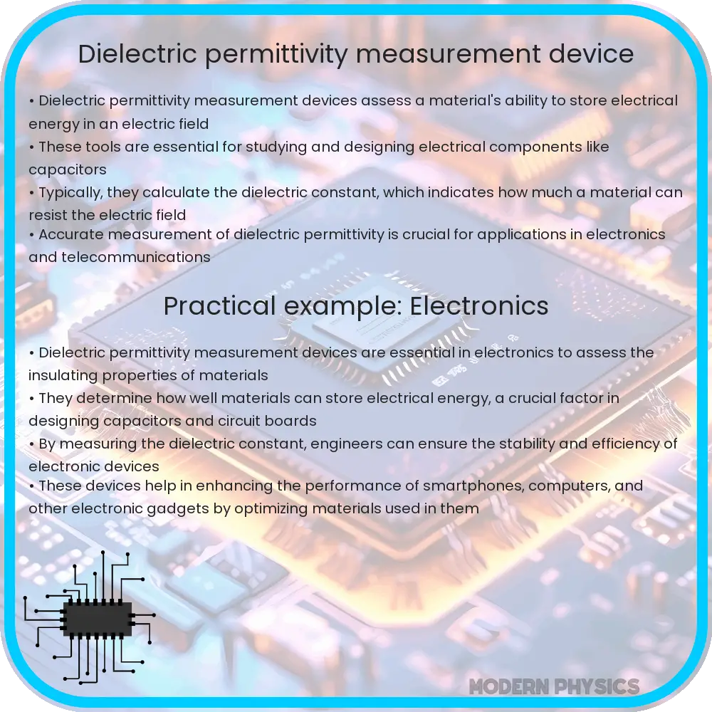 Dielectric permittivity measurement device