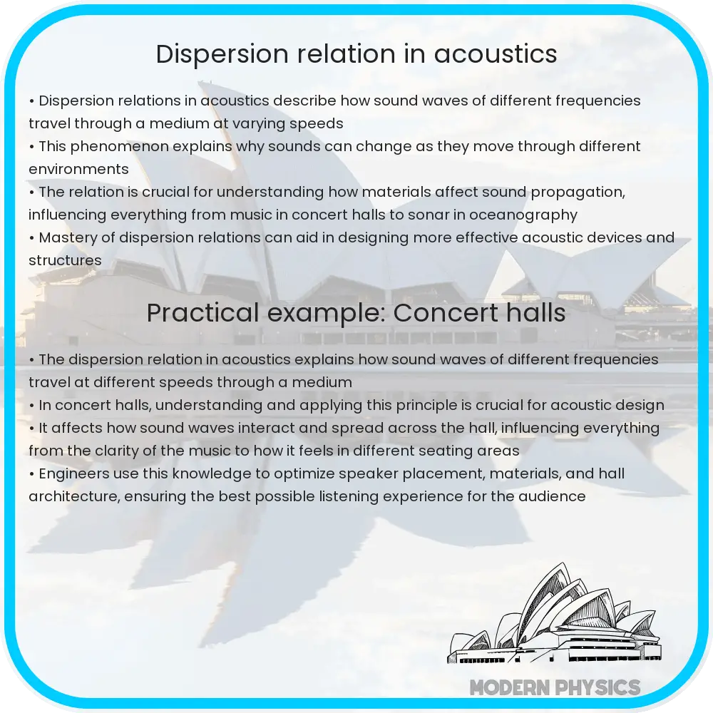 Dispersion Relation in Acoustics
