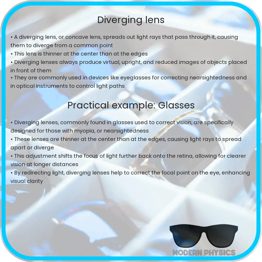 Diverging lens