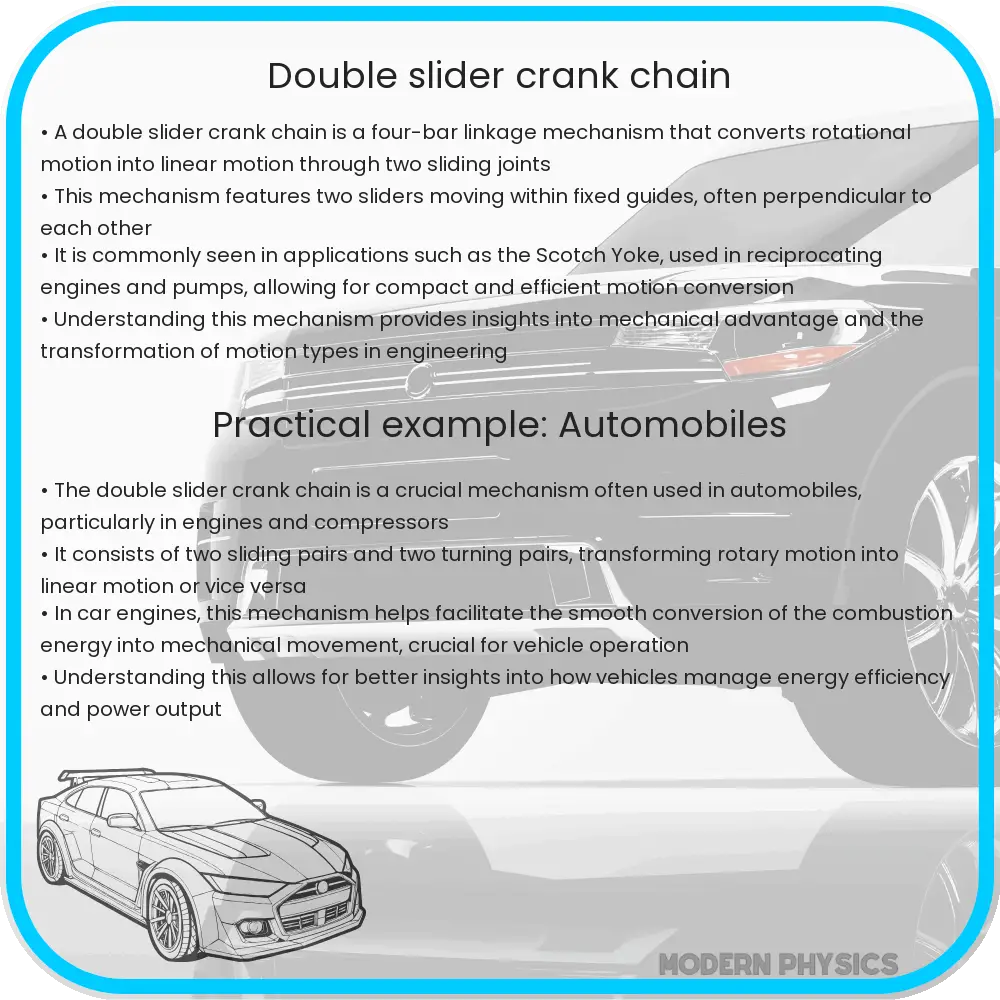 Double slider crank chain