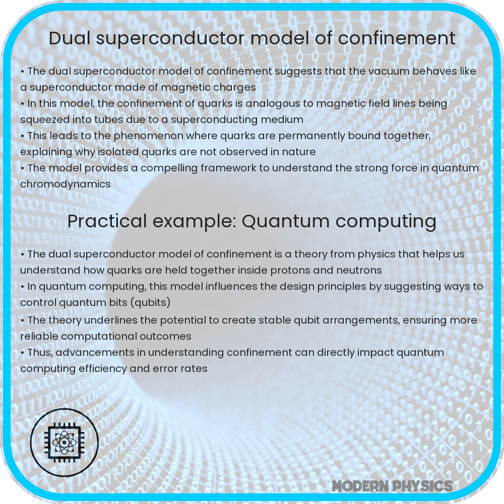 Dual superconductor model of confinement