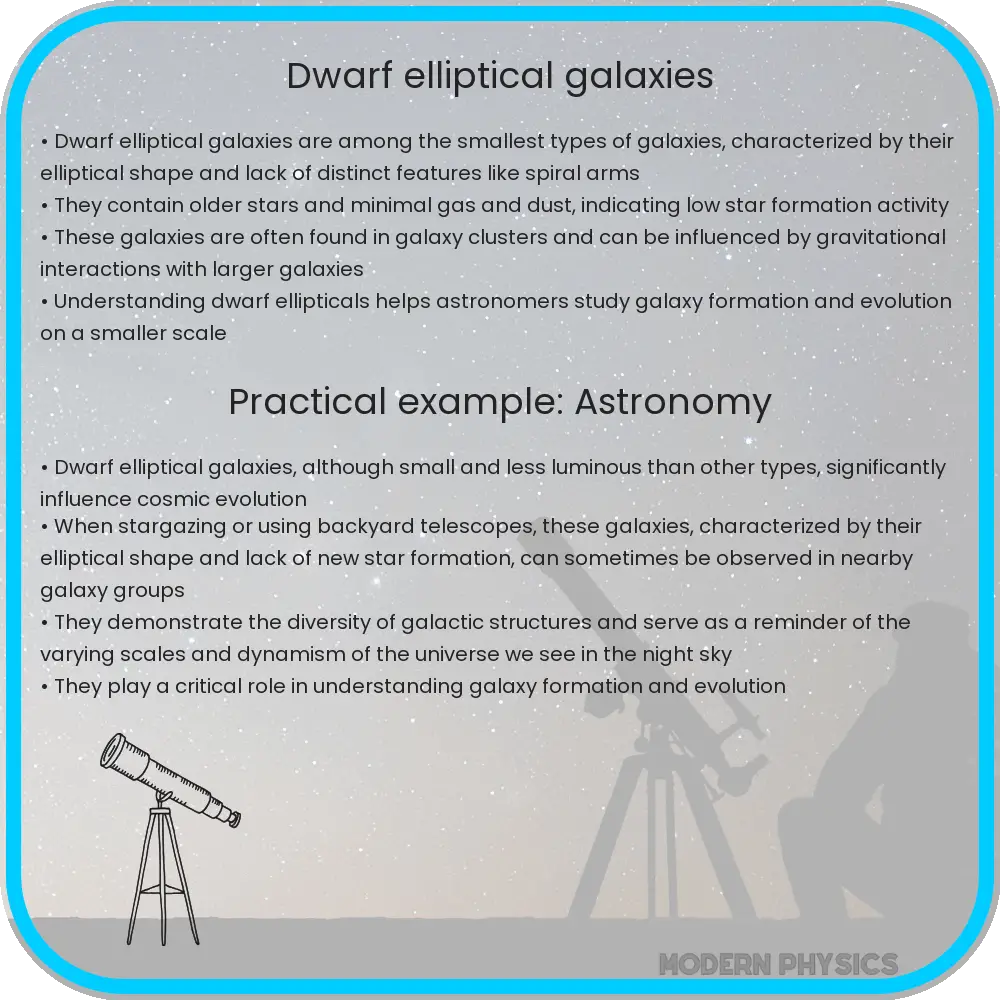 Dwarf Elliptical Galaxies