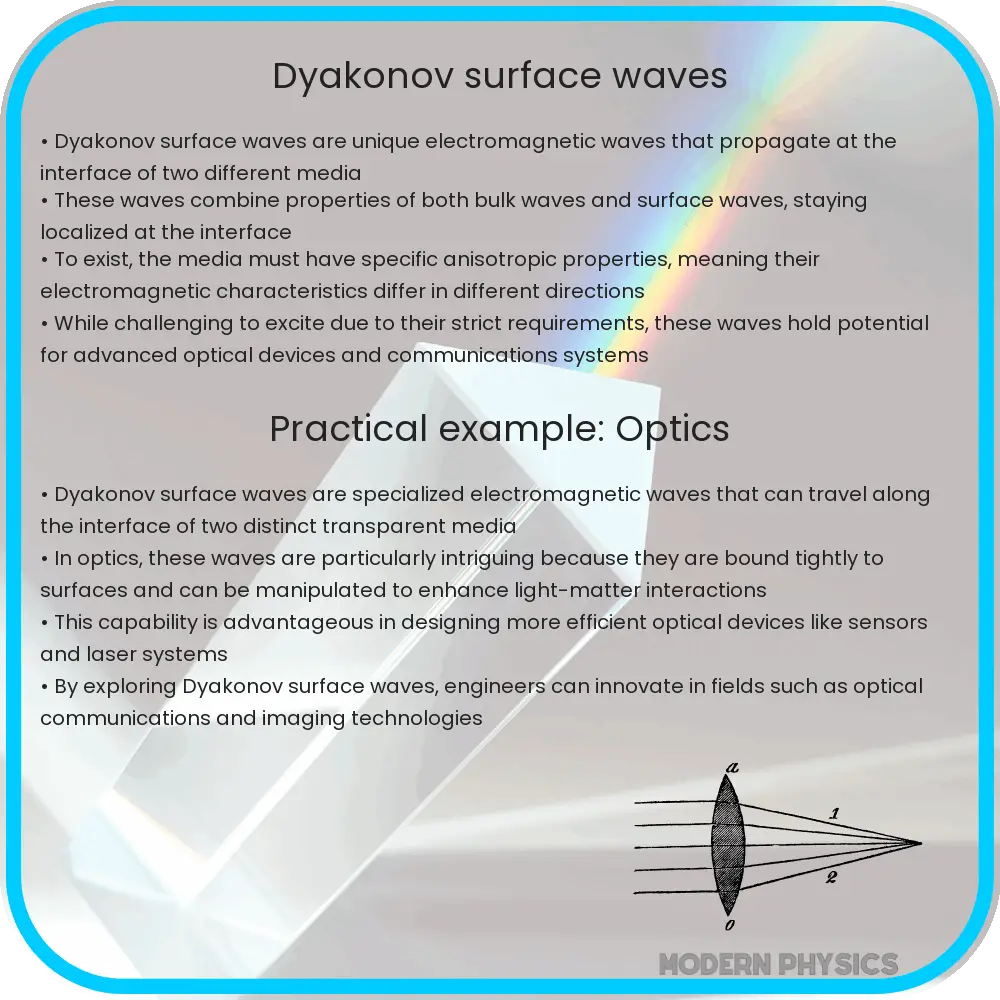 Dyakonov surface waves