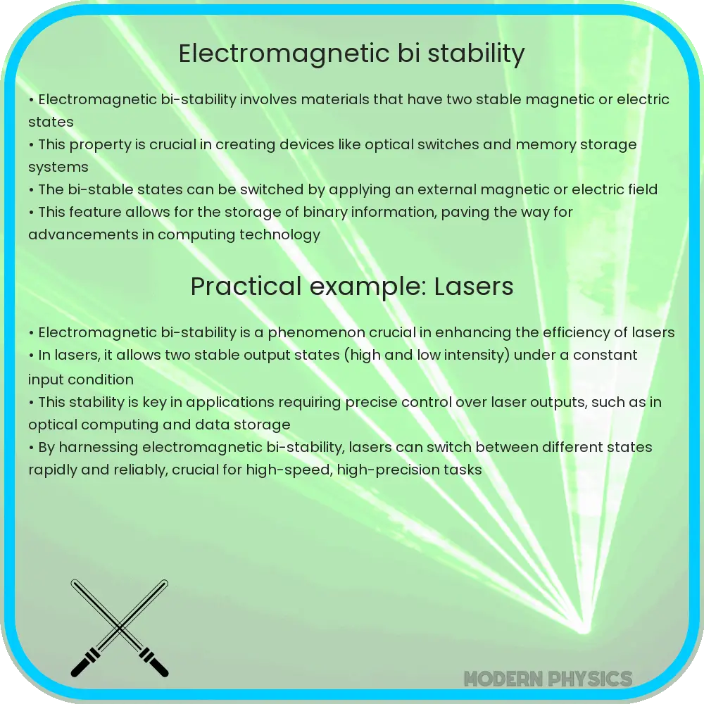 Electromagnetic bi-stability