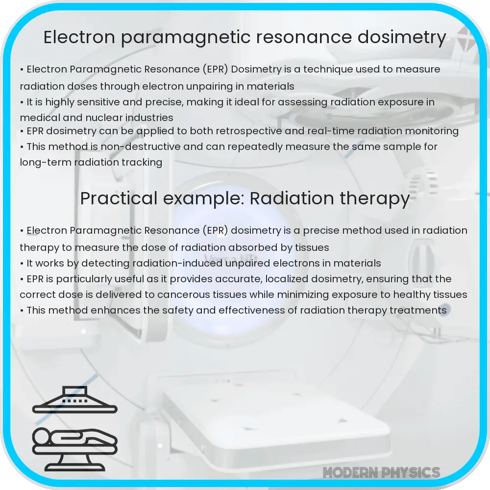 Electron Paramagnetic Resonance Dosimetry