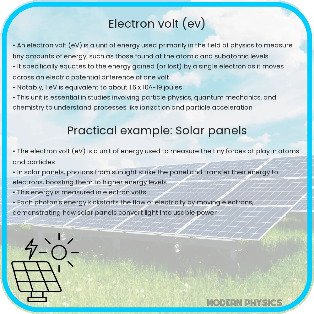 value of electron in ev