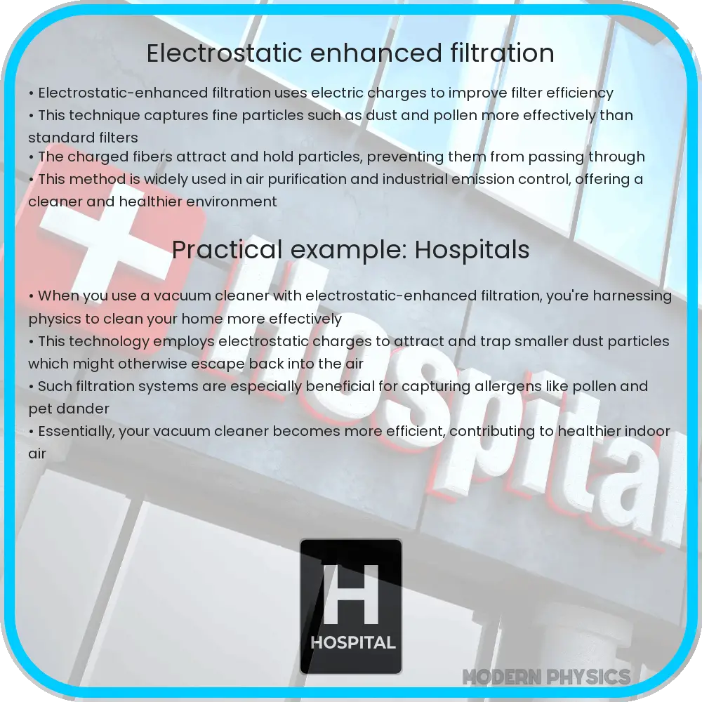 Electrostatic-enhanced filtration
