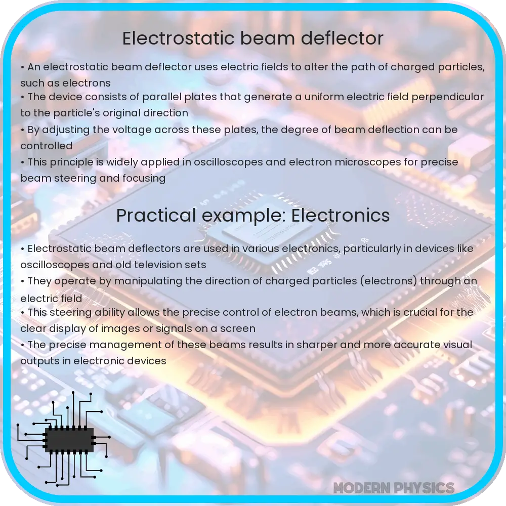 Electrostatic beam deflector