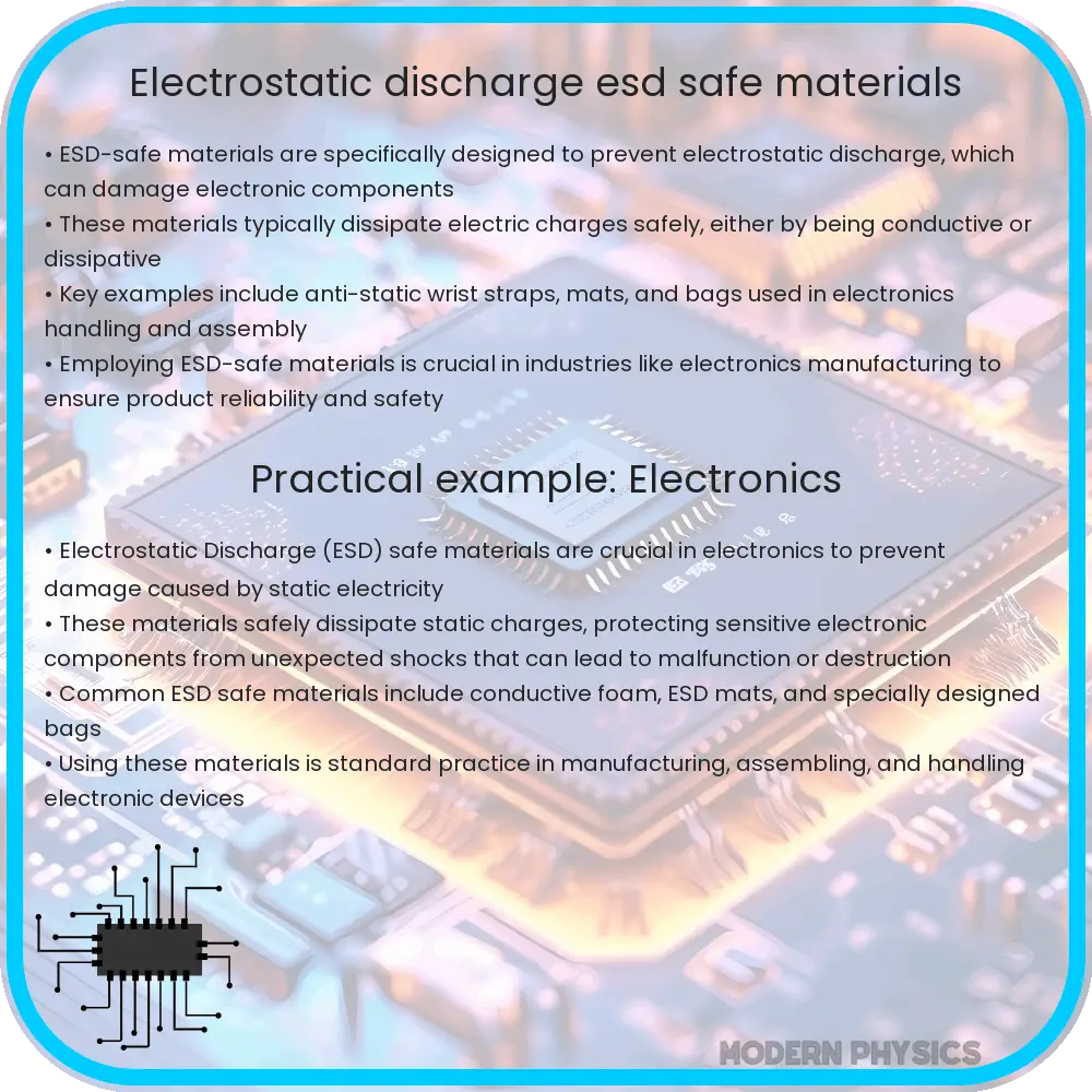 Electrostatic discharge - ESD - safe materials