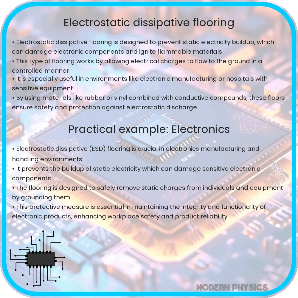 Electrostatic dissipative flooring