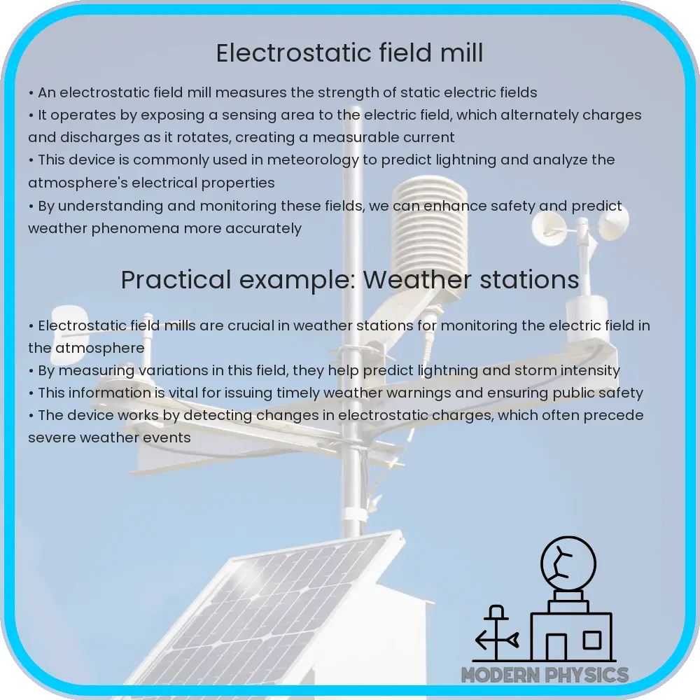 Electrostatic field mill